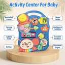 QDRAGON 3 in 1 Baby Walker and Activity Center for Boy, Learning to Walk, Sit to Stand, Early Educational Push Toys with Music Panel for Infant Toddler 12-18 Months Blue