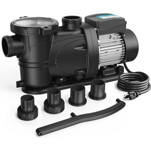 AQUASTRONG In/Above Ground Pool Pump, High Flow  (with Timer, 1HP, 115V)