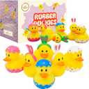Easter Rubber Duck Toy Bunny Rabbit Duckies for Kids Easter Eggs, Bath Birthday Gifts Baby Showers Summer Beach and Pool Activity, 2" (100-Pack)