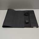 Wireless Charging Mouse Pad with Foldable Phone Holder, 31.5"x15.8" Extended Desk Mat for Laptop/Keyboard, Waterproof Ultra-Smooth Surface, Non-Slip Base & 20W PD Adapter, Black