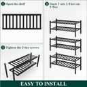 Smiry Bamboo Shoe Rack, 6 Tier Free Standing Wooden Shoe Organizer, Stackable 12 Vertical Slats Wood Shoe Storage Shelf for Closet, Entryway, Three-piece Thicker Legs, 26.8"x11"x39", Black
