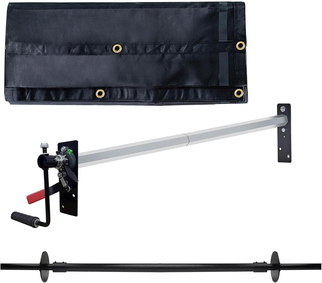 7'x12' Dump Trailer Tarp Kit, with Rear Anti-Sail Bow Set (with Tarp)