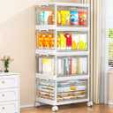 Kmiectse Clear Storage Bins with Lids - 4 Tier 32qt Plastic Stackable Bins