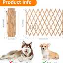 Hoomall Retractable Dog Gate Expandable Dog Fence Wooden Screen Door Accordion Gates Portable for Doorways Pet Gate Pet Safety Patio Garden Lawn