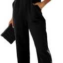 Omoone Women Sleeveless Straps Baggy Jumpsuit Overalls Casual Summer Bib Rompers Pockets Size XL