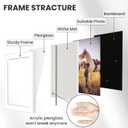 Fun Memories 5x7 Picture Frame - 3pcs White Enamel Glass Photo Frame with Silver Metal Edge & Easel for Display Picture Frame on Countertops, Tabletops, Bookshelves, Desks, Walls (White/Silver)