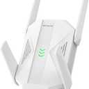 2100Mbps WiFi Extender -AC2100 WiFi Extender Signal Booster with Gigabit Ethernet Port, WiFi Booster Dual-Band(5.8G&2.4G) Coverage to 12888 sp.ft, Faster Speed, Compatible with Multiple Devices