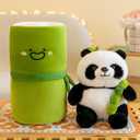 11.8 inches Cute Panda Stuffed Animals Plush Pillow Toys with Bamboo, Plushies Doll Gifts for Kids Girls Boys Birthday Valentine