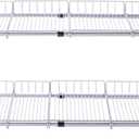 FlagShip 2 Tier Under Sink Organizers and Storage Rack Expandable Cabinet Shelf for Kitchen Bathroom Silver (17-25 inches)