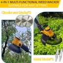 Cordless Weed Wacker for Dewalt 20V MAX Battery(No Batteries), 12 in Electric Weed Eater, 4 in 1 Cordless String Trimme/Edger/Brush Cutter, for Lawn & Garden & Brush Trimming(Tool only)
