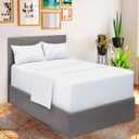 Mellanni Iconic 4-Piece, Ultra Soft Sheet Set (King, Pinstripe Gray)