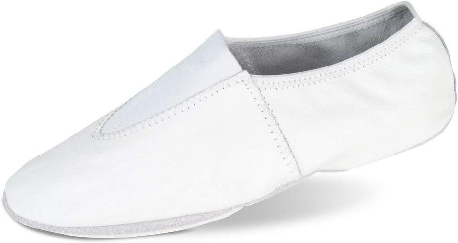 Danshuz Kid's Gymnatic Soft Dance Loafers, White, Leather, size 9 toddler