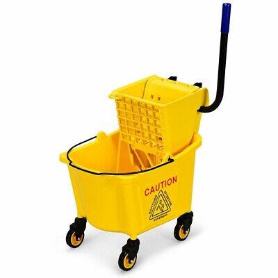 26 qt Side Press Wringer Commercial Mop Bucket