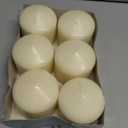 CANDLE-LITE Flat Top Votive Candle- Creamy Vanilla Swirl, Pack of 6