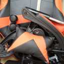 FAB&Deluxe Gaming Chair, Ergonomic Computer Office Chair with Footrest and Lumbar Support, Height Adjustable Desk Chair with 360 Swivel Seat and Headrest, Red & Black