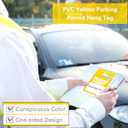 100 Pack Parking Permit Hang Tags Plastic Parking Placards PVC Hang Tag 3 x 5 Inch for Car Rear View Mirror (Yellow)