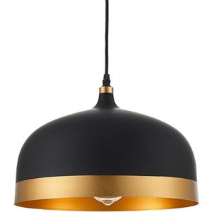 Black & Gold Kitchen Pendant Light, Matte Black Adjustable 1 Light Mini Chandeliers Mid Century Modern Ceiling Hanging Light Fixture for Dining Room Entryway Restaurant Cafe Bar Barber Shop (1P)