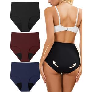 Period Underwear for Women High-Waist, Leakproof Reusable Panties for Heavy Flow & Bladder Leak Incontinence XL