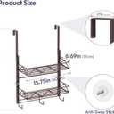 SWTYMIKI Over Door Hat Organizer - 3 Tier Wall Mounted Hat Rack with 2 Adjustable Metal Basket and 3 Hooks, Hanging Baseball Cap Organizer Storage Holds up to 29 Caps for Door, Bedroom, Closet