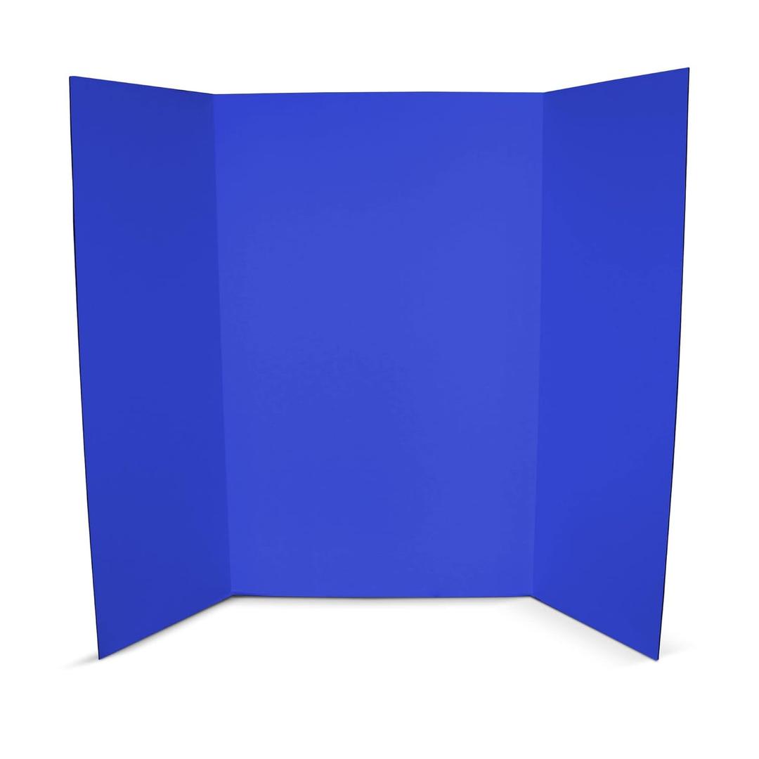Flipside Products 36” x 48” Foam Project Boards for Presentations, Science Fair, School Projects, Event Displays and Trifold Picture Board - Blue - 3/16'' Thick 3 Pack