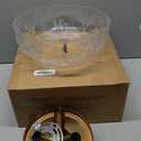 Semi Flush Mount Ceiling Light, 12 Inch Large Gold Ceiling Light Fixture, 3-Light Globe Glass Farmhouse Kitchen Lighting Fixtures for Bathroom, Hallway, Dining Room (Bulb Not Included)