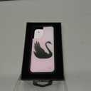Wildflower Cases - Compatible with iPhone 16 | Protective Black Bumper, 6.5ft Drop Test Certified, Women Owned Small Business | Pink Art Aesthetic Dainty Trendy Cute | Black Swan