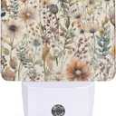 Boho Watercolor Floral Night Light, Dusk to Dawn Sensor Night Lights for Bedroom Bathroom Kitchen Hallway Stairs Hallway, Plug into Wall Nightlights