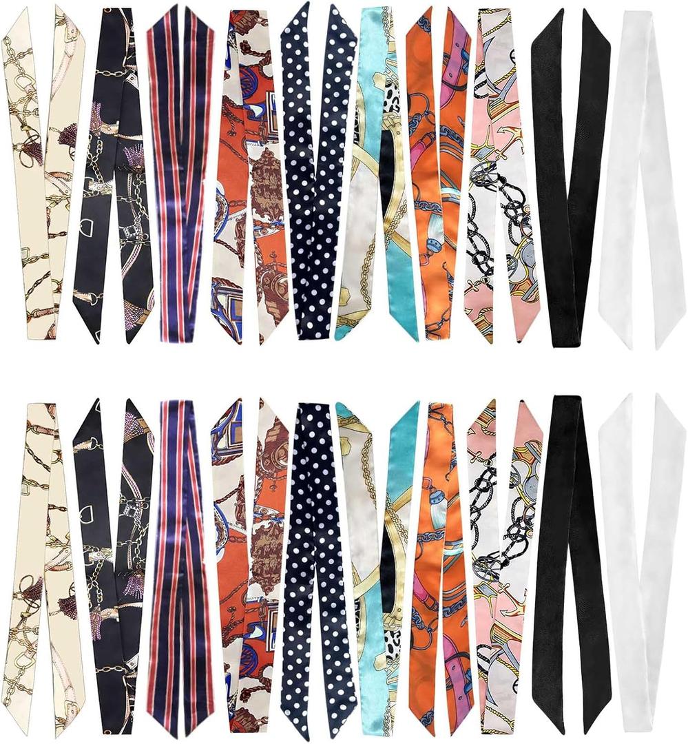 kcctoo 2/6/10Pack Scarf Bags for Women Handbag Scarfs Band Hair Neck Scarves Fashion Gifts