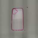 JETech Case for iPhone 16 6.1-Inch, Non-Yellowing Shockproof Phone Bumper Cover, Anti-Scratch Clear Back (Pink)