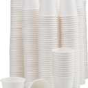 Nicunom Paper Bath Cups, 400 Count, 2 oz, White, Disposable, Round, Small Cups for Coffee, Water, Tea, Juice, Mouthwash, Medicines White