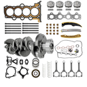 1.6L Rebuild Kit with Crankshaft, Connecting Rods & Timing Chain Kit Fit for Hyundai Accent Veloster 2012-2017 Fit for Kia Rio Soul 2012-2017– Replaces 23110-2B610, 23510-2B010