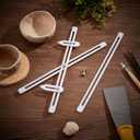 UNICRAFTALE Pottery Throwing Gauge Set White Pottery Height Measuring Ruler Acrylic Clay Craft Measuring Gauge Adjustable Pottery Ceramics Clay Tool for Pottery Making