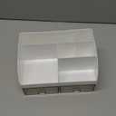 Unomor Office Storage Box Drawer Transparent Desk Organizer for Stationery Pens and Sundries Versatile Container for Home Office and School Use Mountain (White)