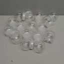 16 Pieces 2.7 Inch/69mm Plastic Snow Globe Clear Plastic Water Globe Fillable Snow Globe with Screw Off Cap for DIY Crafts Christmas Home Decoration