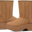 SHIBEVER Women's Snow Boots Winter: Suede Fur Lined Waterproof Anti-Slip Furry Platform Women Ankle Snow Boots (8.5)