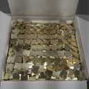 Kate Square Light Gold Sequin Wall Panels Shimmer Wall Birthday Party Backdrop Decorations (Pack of 12)