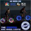 Activ Life 2-Tire Pack LED Bike Wheel Lights with Batteries Included, Get 100% Brighter and Visible from All Angles for Ultimate Safety and Style (Multicolor)