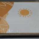 Framed Boho Neutral Terracotta Abstract Wall Art Bedroom, 3 Piece Beige Orange Sun Arch Canvas Artwork for Walls, Mid Century Modern Rainbow Prints Wall Decor for Living Room Nursery Room, 16x24 Inch