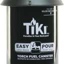 TIKI Torch Replacement Canister Set of 4 Refillable Metal Torch Fuel Canisters with Easy Pour System, 12 oz Weather-Resistant Outdoor Lighting Accessories for Patio, Garden & Deck