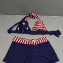 Century Star Women Two Piece Swimsuit Athletic Bathing Suits for Women Ruffled Tummy Control High Waisted Swimsuits Flag S