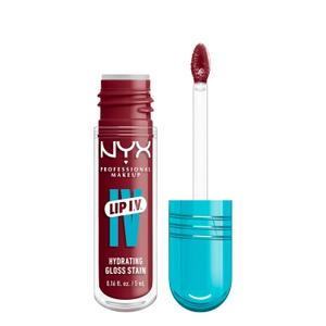 NYX PROFESSIONAL MAKEUP Lip IV Hydrating Glossy Lip Stain with 12HR Hydration - Blush Rush (Pink) (0.16 Fl Oz (Pack of 1), 09 Blush Rush)