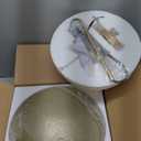 12 Inch Black and Gold Dome Pendant Light, Farmhouse Kitchen Island Lighting, Industrial Light Fixture for Dining Room Entryway Hallway, Height Adjustable