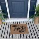 Black and White Striped Outdoor Rug Front Porch Rug 35.4'' x 59'' Front Door Mat Cotton Hand-Woven Reversible Mats for Outdoor,Entryway,Laundry Room,Farmhouse,Kitchen