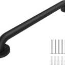 Safety Shower Grab Bars for Seniors, Stainless Steel Anti Slip Shower Handle, ADA Compliant Hand Rails, Holds up to 500 LBS Grab Bars for Elderly for Wall (Black, 18 Inches)