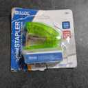 BAZIC Products Mini Stapler w/500 Staples, Standard (26/6) Built-in Staple Remover, Soft Grip 12 Sheets, Portable Small Staplers for Home Office School, 1 Unit