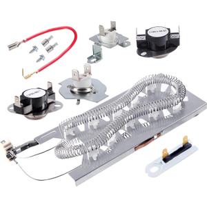 3387747 Dryer Heating Element & 279816 Thermostat Kit & 279973 3392519 Thermal cut-off Fuse Replacement Compatible with Kenmore, Samsung, Whirlpool, KitchenAid electric dryers and more.