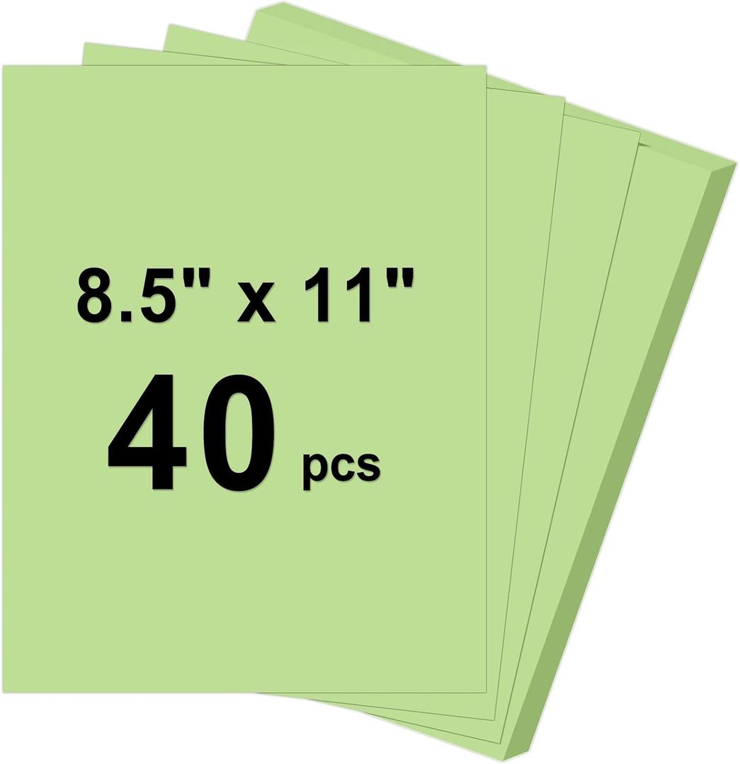 Light Green Cardstock 8.5 x 11 Thick Paper, 40 Sheets 65 LB/180 GSM, Cardstock Printer Paper for Invitations, Menus, Wedding, DIY Cards, Kids School Supplies
4.6
4.6 out of 5 stars
(38)
