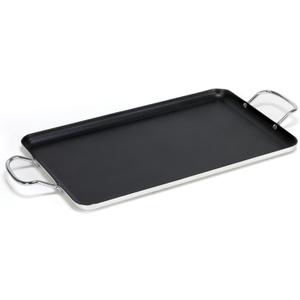 Imusa Double Burner Griddle Non-Stick 20-Inch, Black (20" x12")