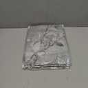 SMILE WEAVER Grey Sheer Curtains 45 inch Length for Living Room,Light Filtering Curtain for Bedroom,Linen Textured Floral Semi Sheer Curtain Rod Pocket Window Drapes for Kitchen,2 Panels