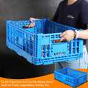 Collapsible Storage Bin Containe52 Liter Transferheavy duty plastic storage box,blue milk crates heavy duty Transit storage of various items (1)